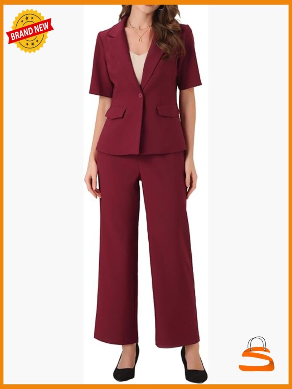 Dressy Blazer & Pants Set for Work Office Business 2 Piece Suit